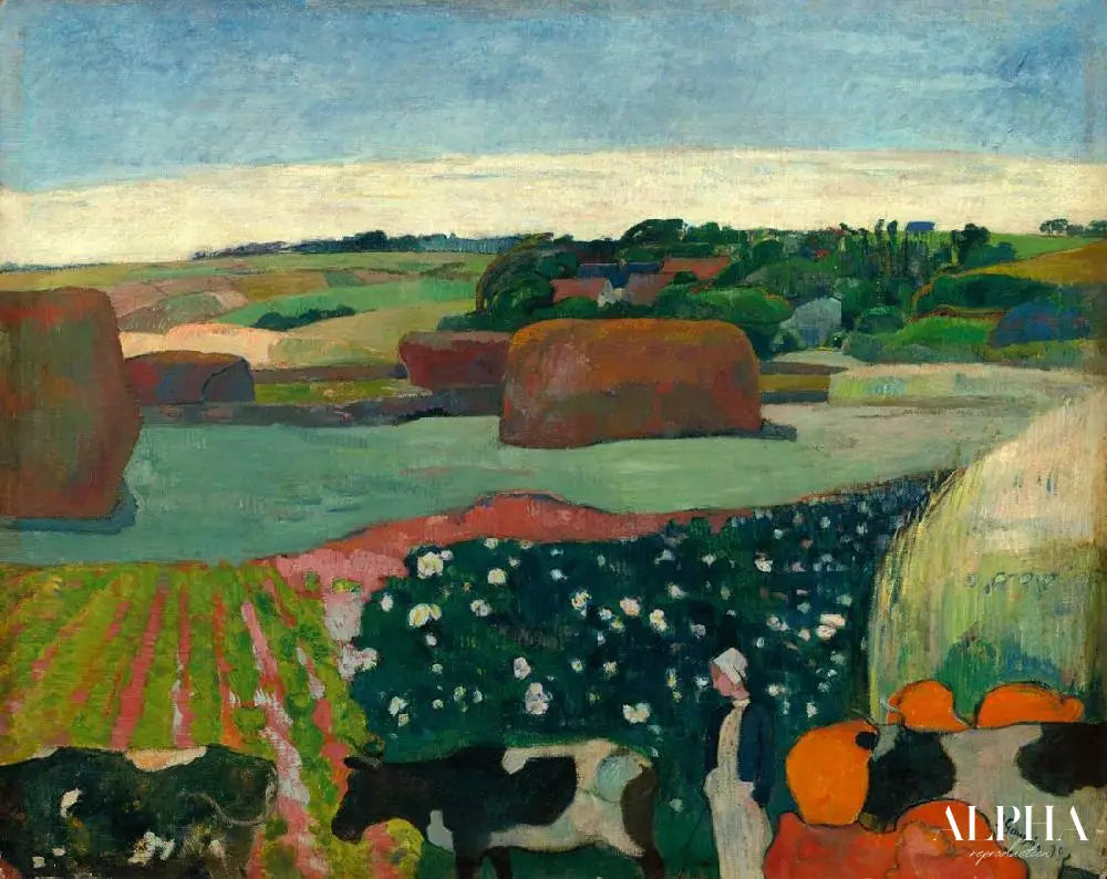 La meule de foin en Bretagne - Paul Gauguin - Reproductions de tableaux et peintures haut de gamme