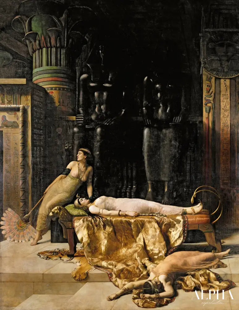 La mort de Cléopâtre de John Collier - Reproductions de tableaux et peintures haut de gamme