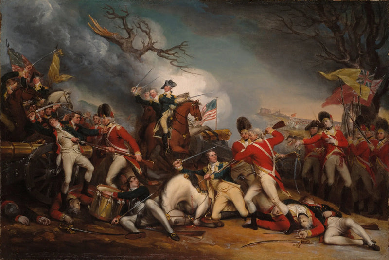 Smrt generála Mercera v bitvě u Princetonu 3. ledna 1777 - John Trumbull