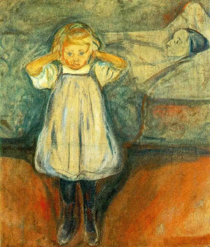 Smrt a dítě - Edvard Munch