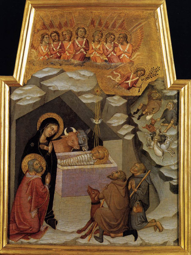 Narození a Uctívání pastýřů - Bartolo di Fredi