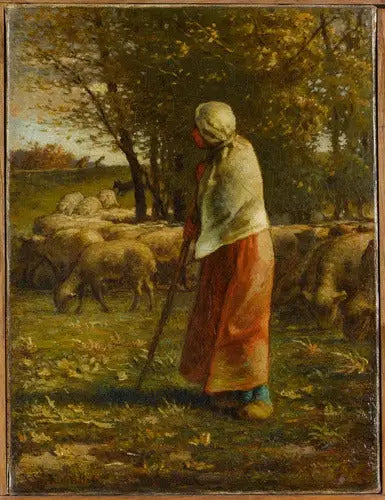 La Petite pastýřka - Jean-François Millet