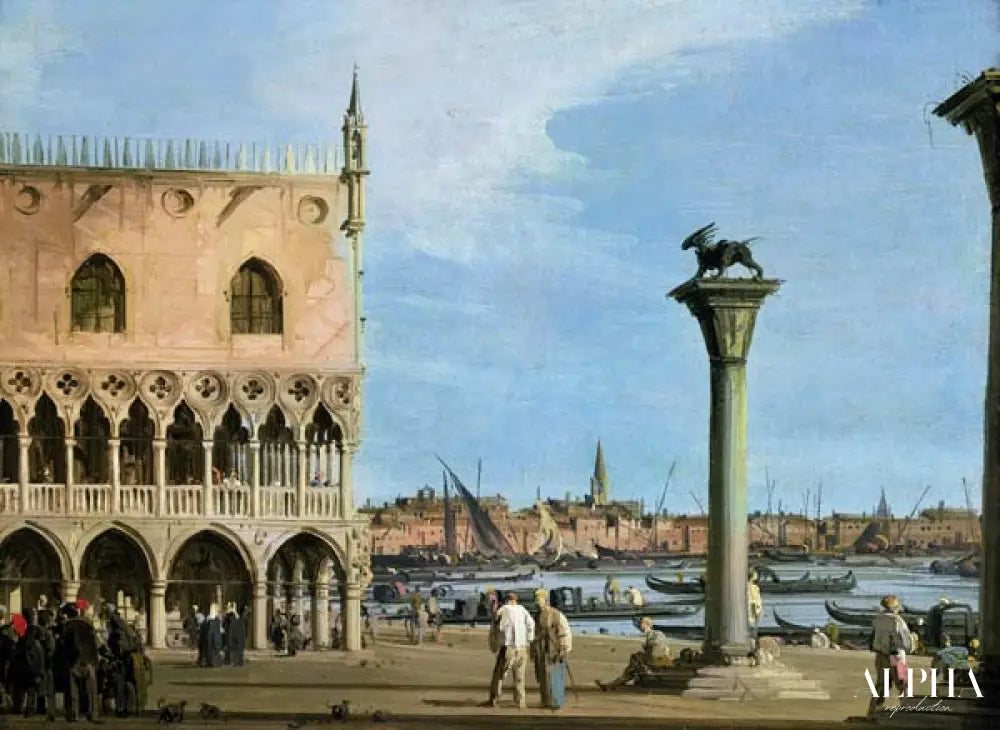 La Piazzetta di San Marco en regardant vers le sud, Venise - Giovanni Antonio Canal - Reproductions de tableaux et peintures haut de gamme