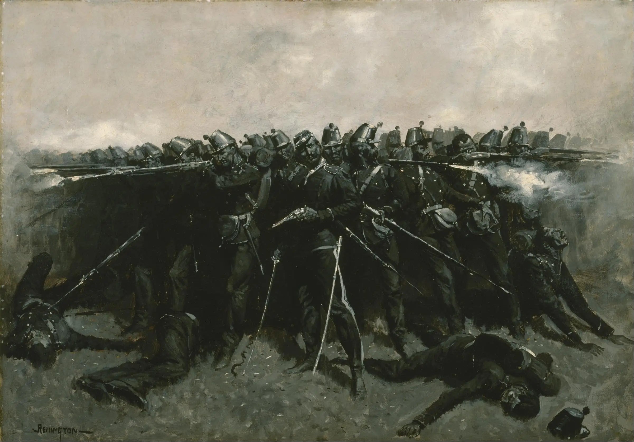 La place de l’infanterie - Frederic Remington - Alpha Reproduction