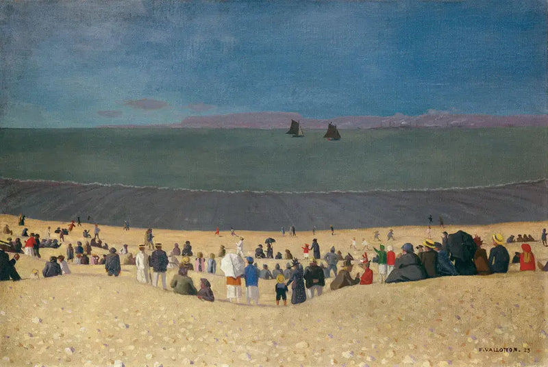 Pláž v Honfleur - Félix Vallotton