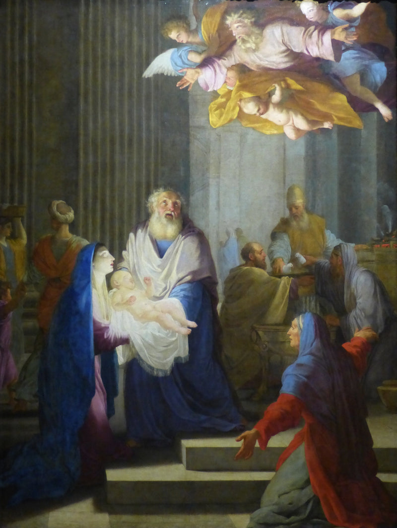 Presentátorka v chrámu - Eustache Le Sueur