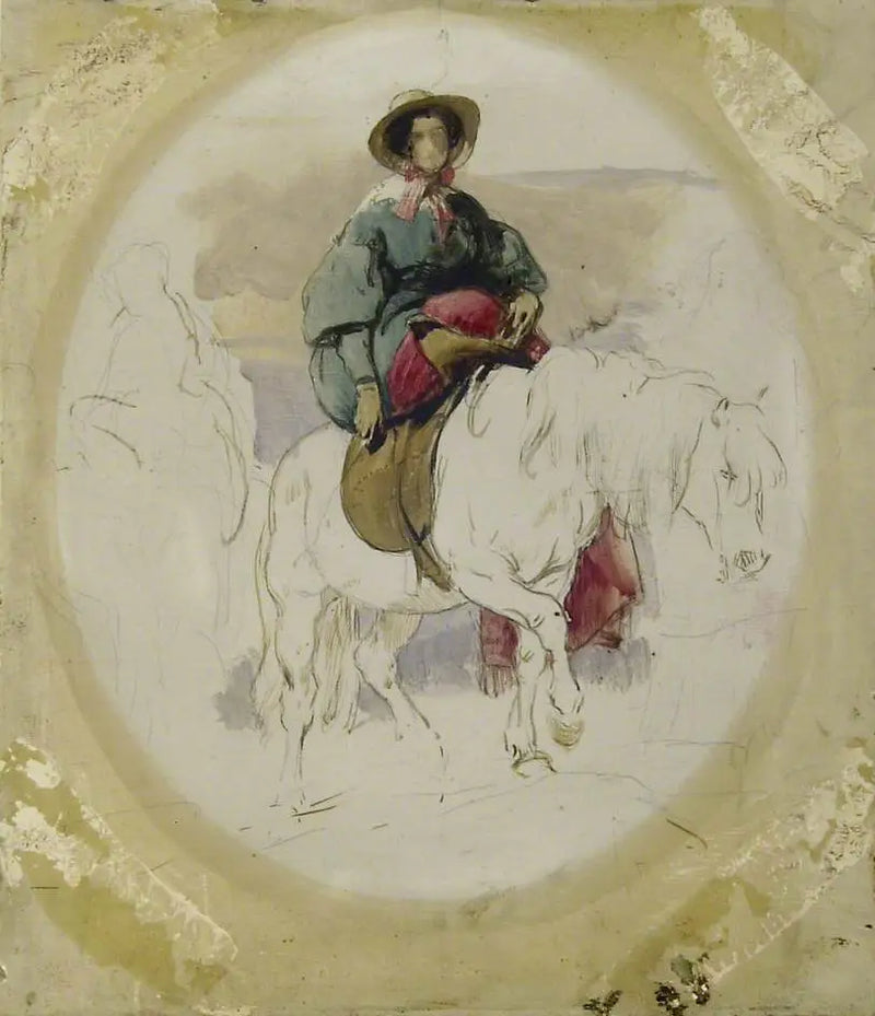 Královna Viktorie na pony z Highlands - Edwin Henry Landseer