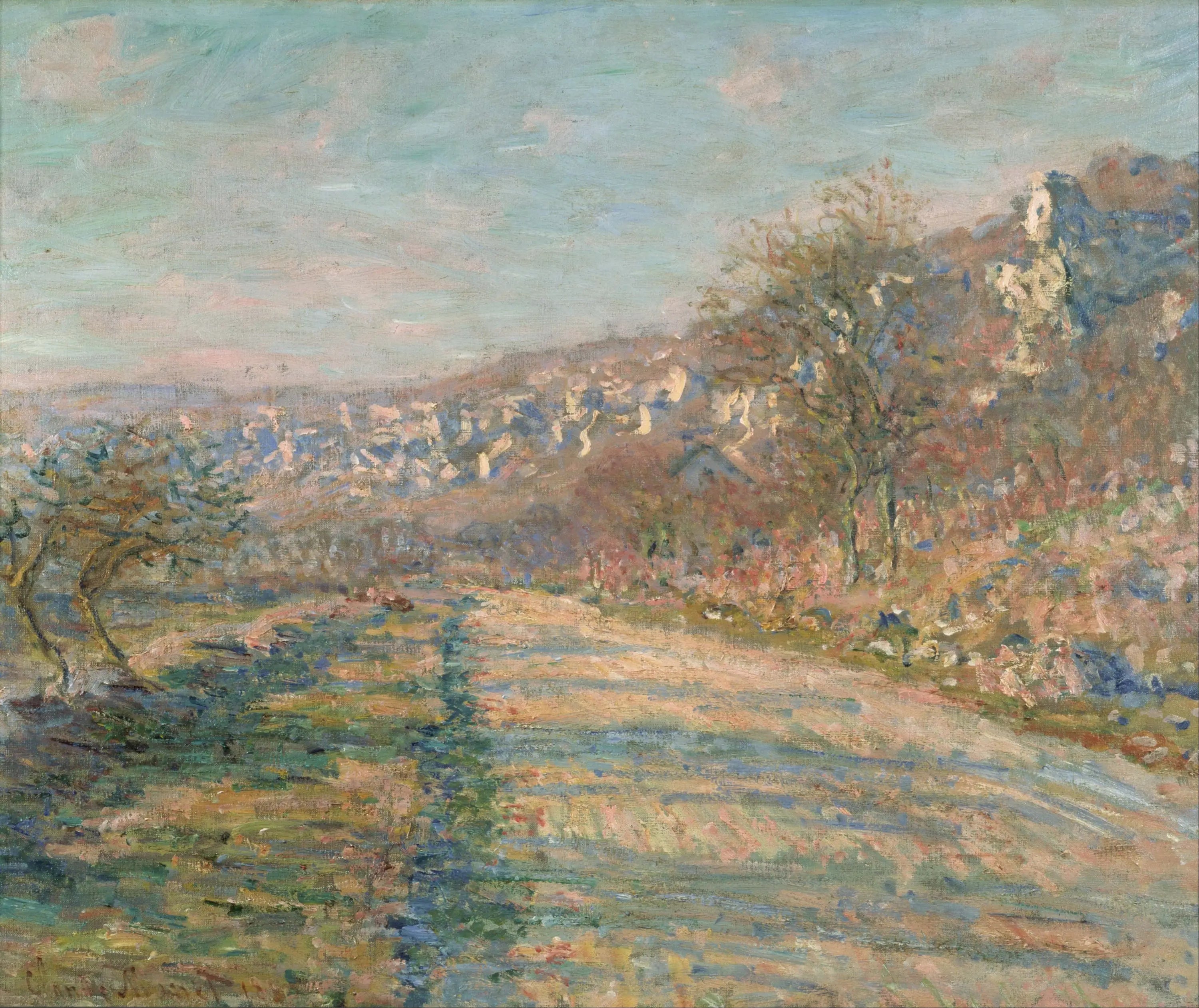 Reproduction du tableau « La Route de La Roche-Guyon - Claude Monet » par Alpha Reproduction en peinture à l’huile