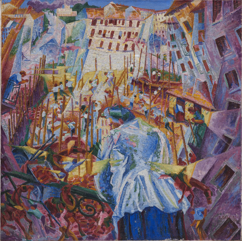 Ulice vstupuje do domu - Umberto Boccioni