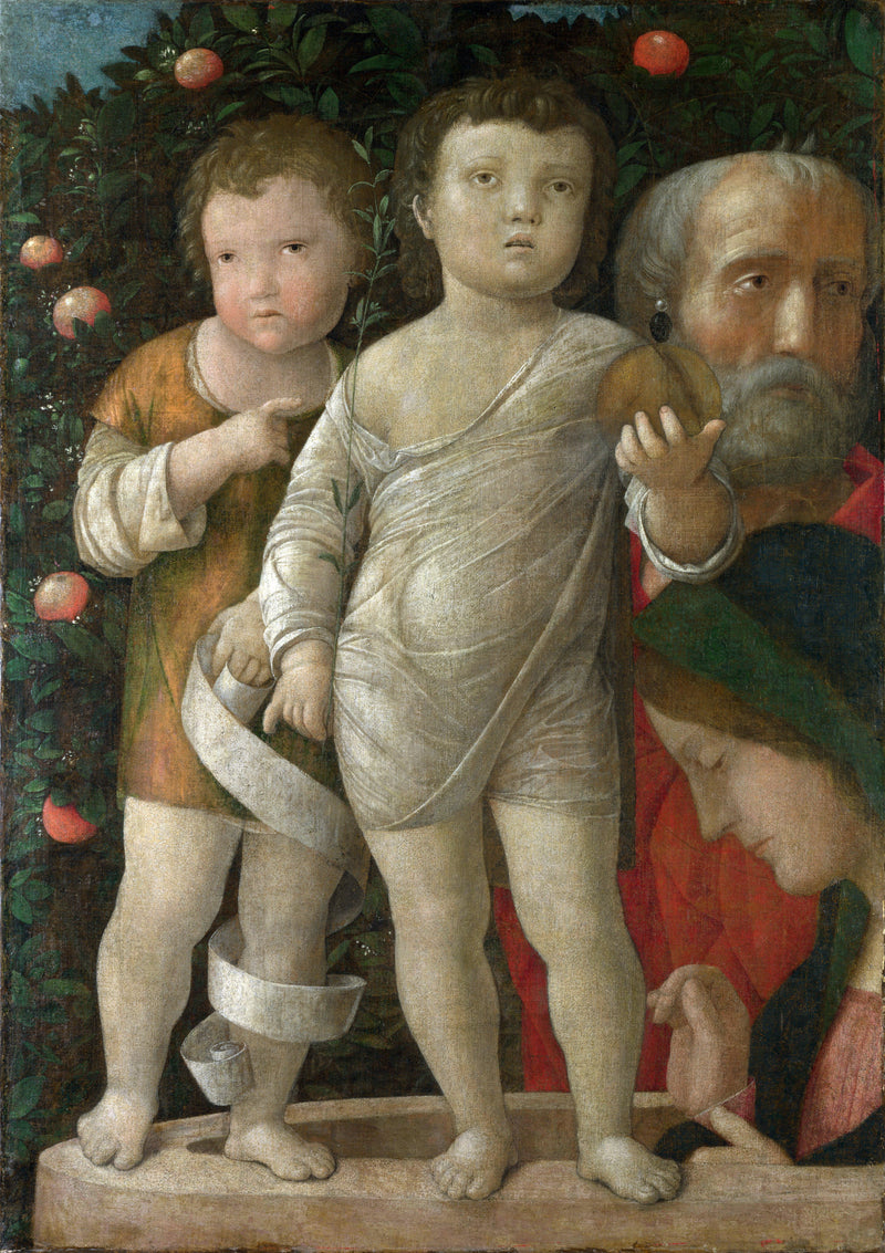 Svatá rodina s svatým Janem - Andrea Mantegna