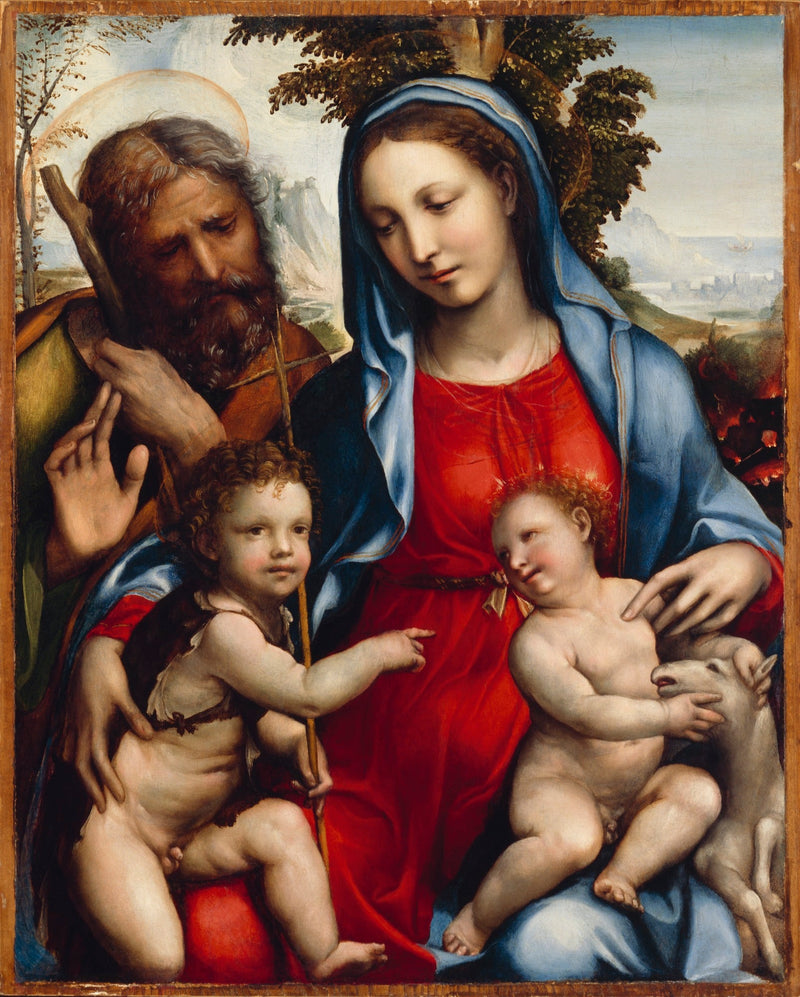 Svatá rodina a svatý Jan - Il Sodoma (Giovanni Antonio Bazzi)
