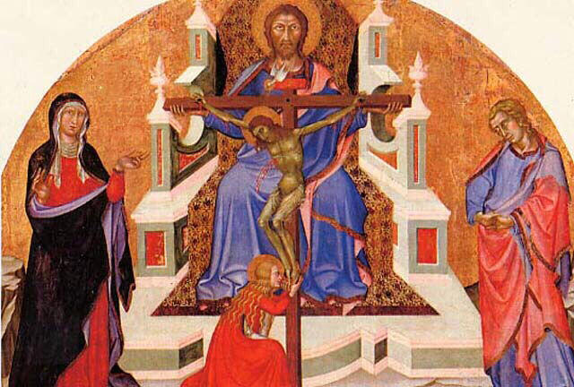 Svatá Trojice (triptich k Trojici) - Bartolo di Fredi