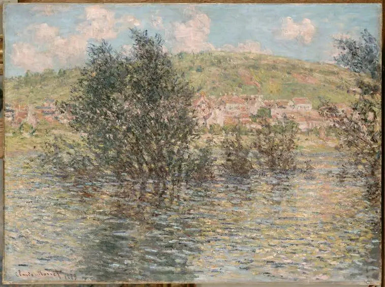 Seina u Vétheuil, efekt slunce po dešti - Claude Monet