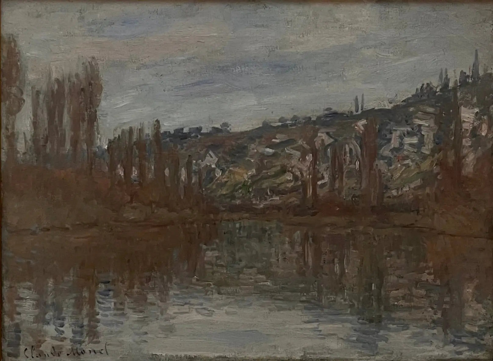 Reproduction du tableau « La Seine en aval de Vétheuil - Claude Monet » par Alpha Reproduction en peinture à l’huile