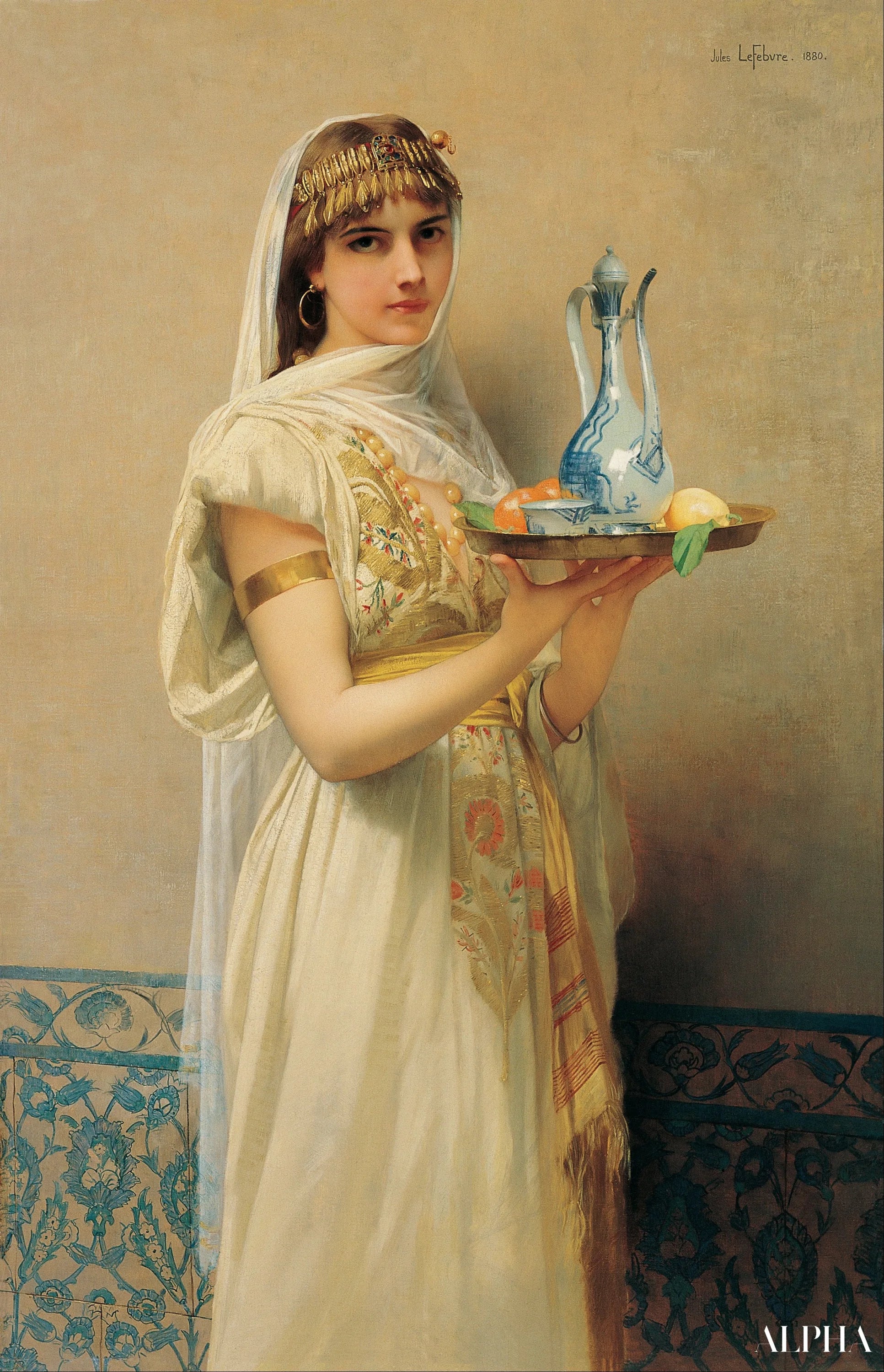 La Servante - Jules Lefebvre - Reproductions de tableaux et peintures haut de gamme