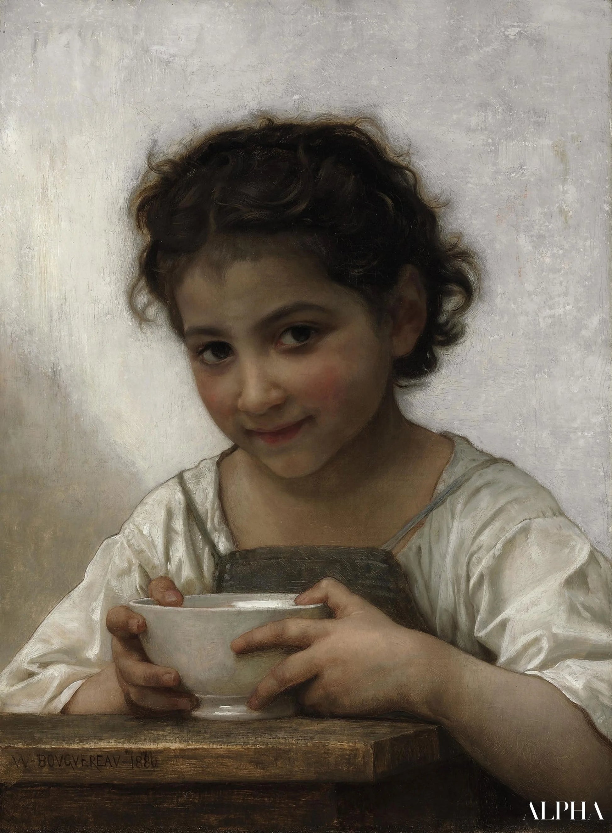 La soupe au lait - William Bouguereau Reproductions de tableaux à la peinture à l’huile