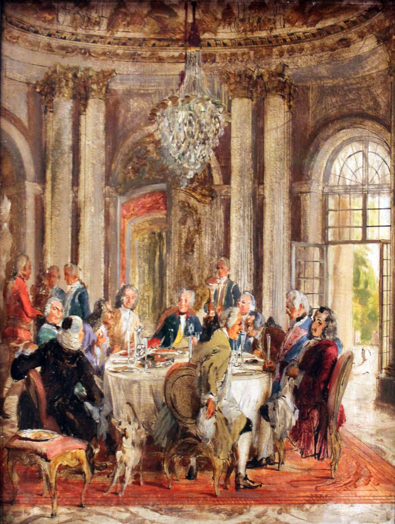 La Table ronde du roi Frédéric II à Sanssouci - Adolph von Menzel