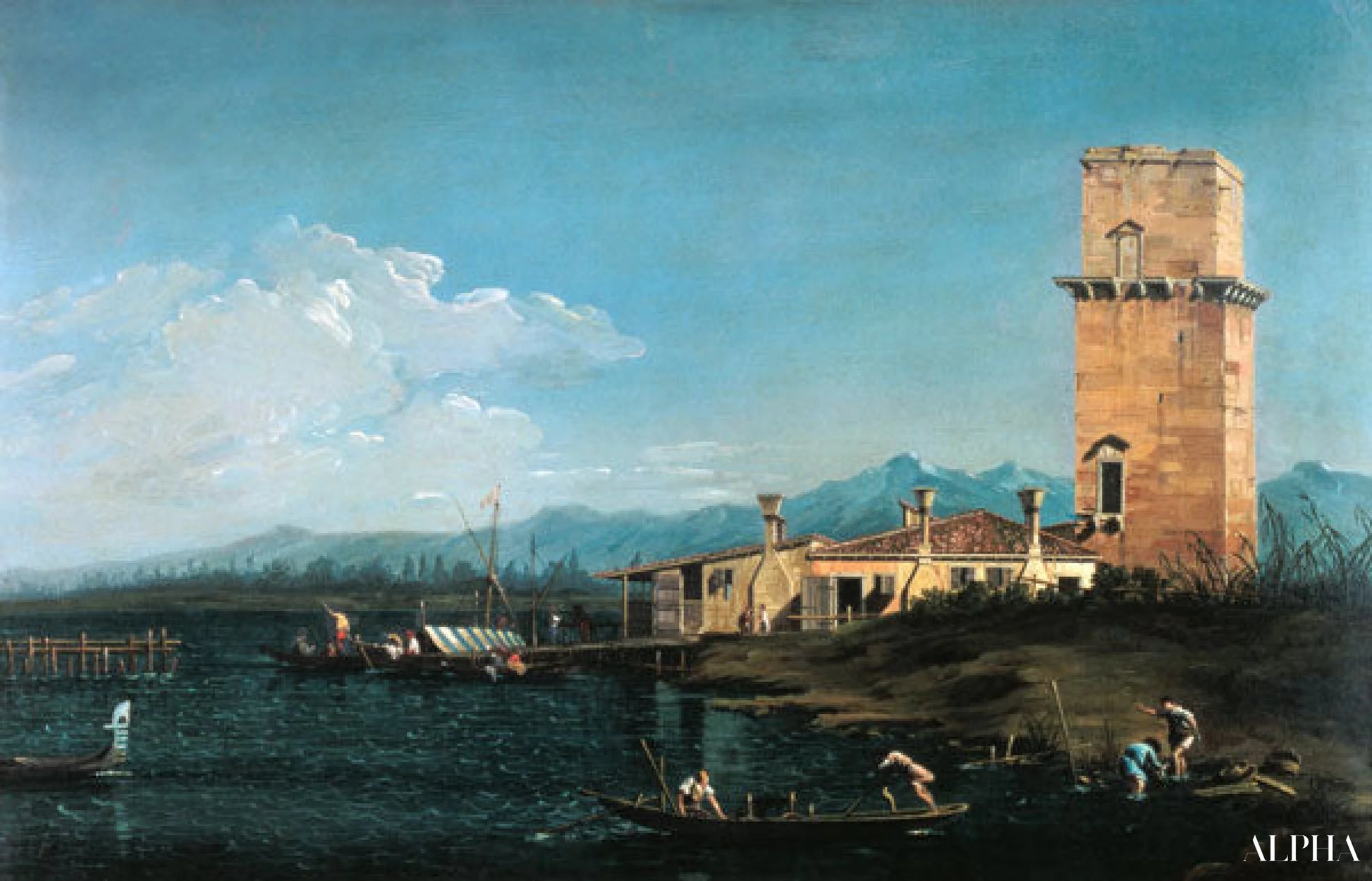 La tour de Marghera - Giovanni Antonio Canal - Reproductions de tableaux et peintures haut de gamme
