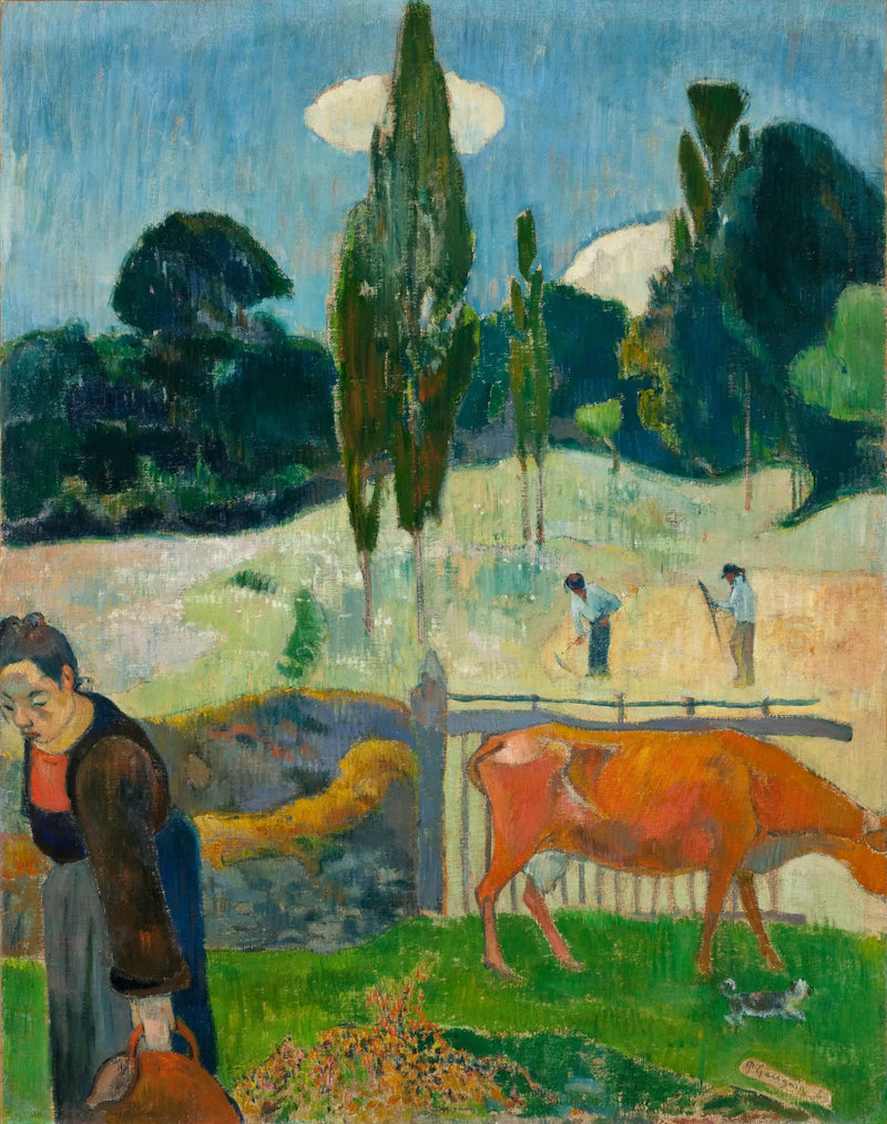 Červená kráva - Paul Gauguin