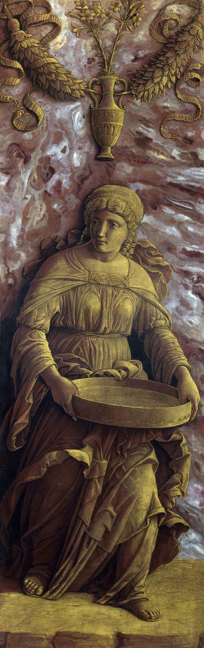 Vestálka Tuccia s sítkem - Andrea Mantegna