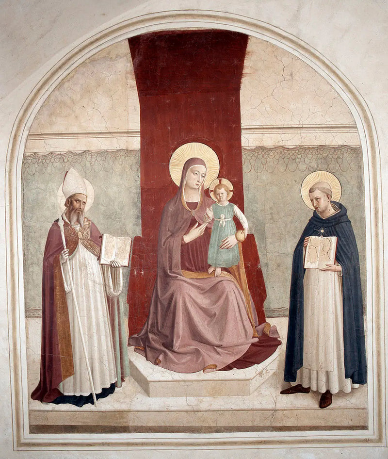 Panna s dítětem s Augustinem a Tomášem - Fra Angelico