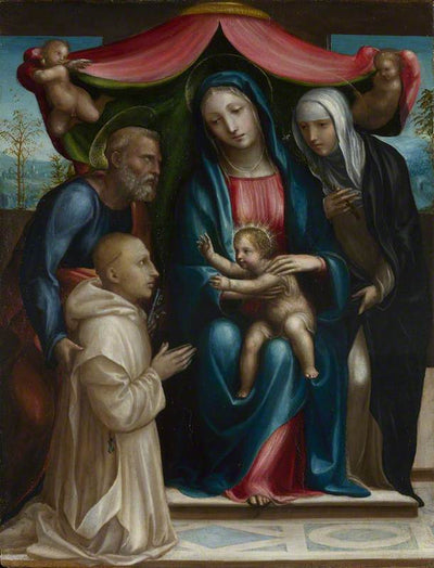 La Vierge à l’Enfant avec des saints et un donateur - Il Sodoma (Giovanni Antonio Bazzi) - Alpha Reproduction