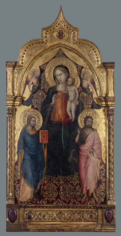 La Vierge à l’Enfant avec saint Jacques le Jeune saint Jean-Baptiste et des anges - Bicci di Lorenzo - Alpha