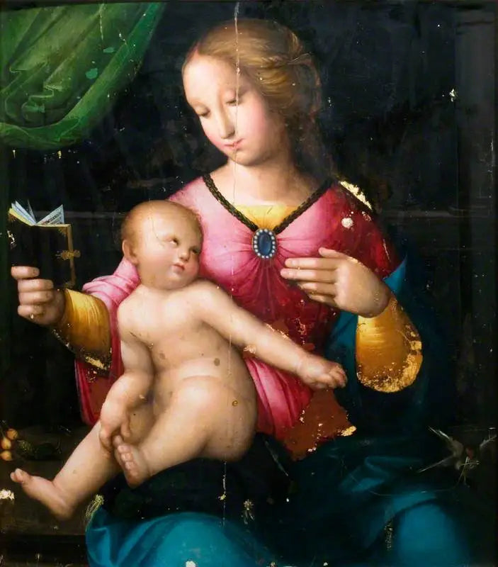 Reproduction du tableau « La Vierge à l'Enfant avec un chardonneret - Raphaël Sanzio » par Alpha Reproduction en peinture à l’huile