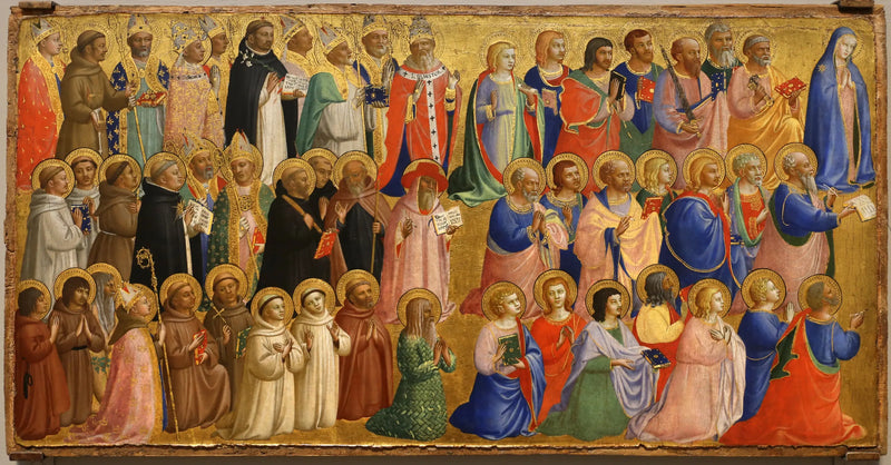Panna Marie s apoštoly a dalšími svatými - Fra Angelico