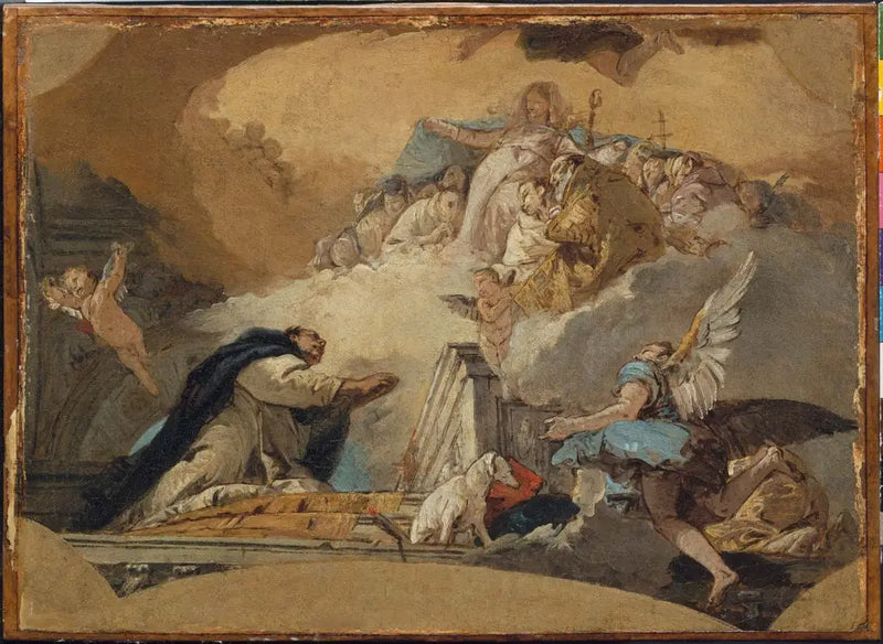 Panna Maria přijímající modlitby svatého Dominika - Giovanni Battista Tiepolo