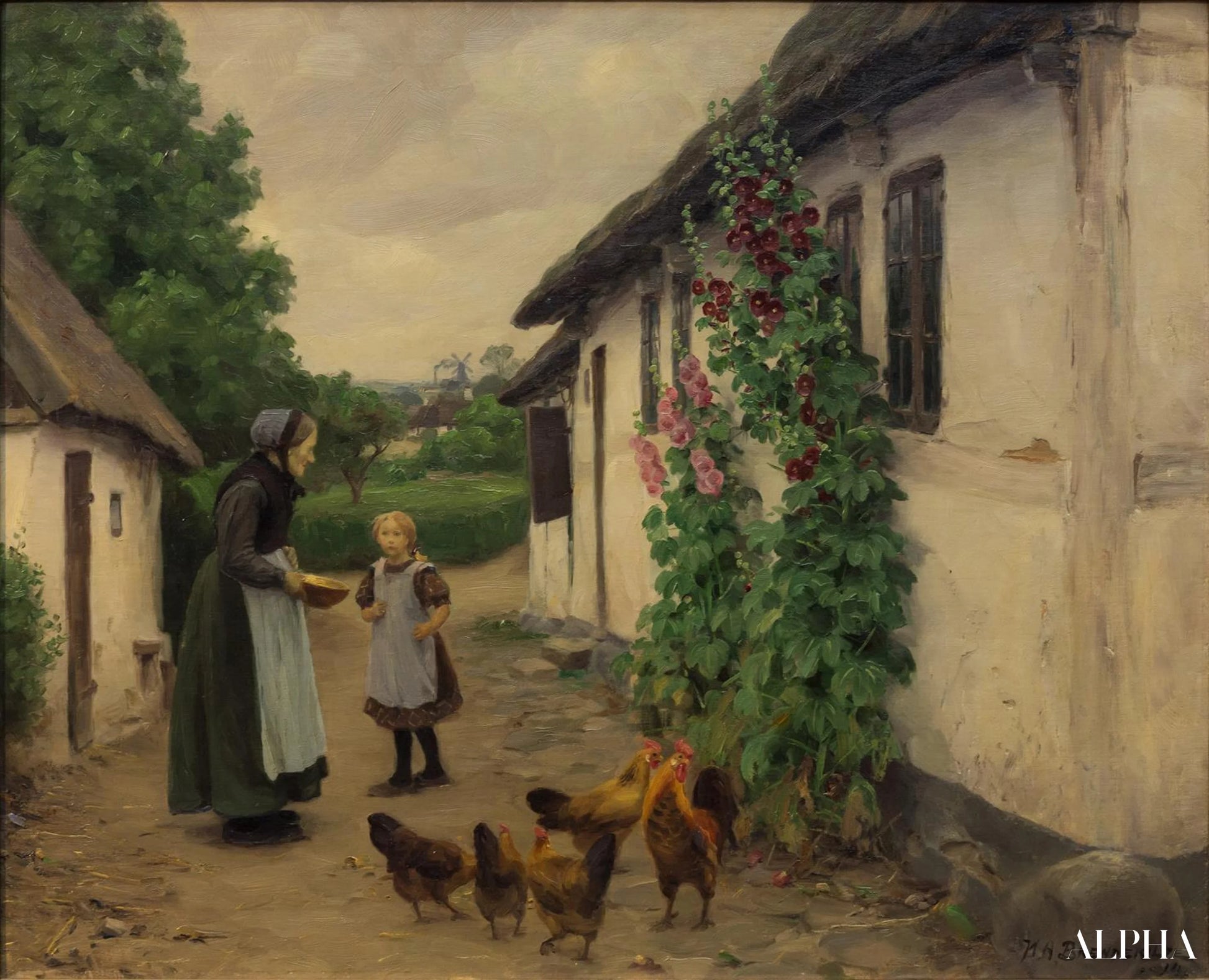 La visite de grand-mère - Hans Andersen Brendekilde - Reproductions de tableaux et peintures haut de gamme