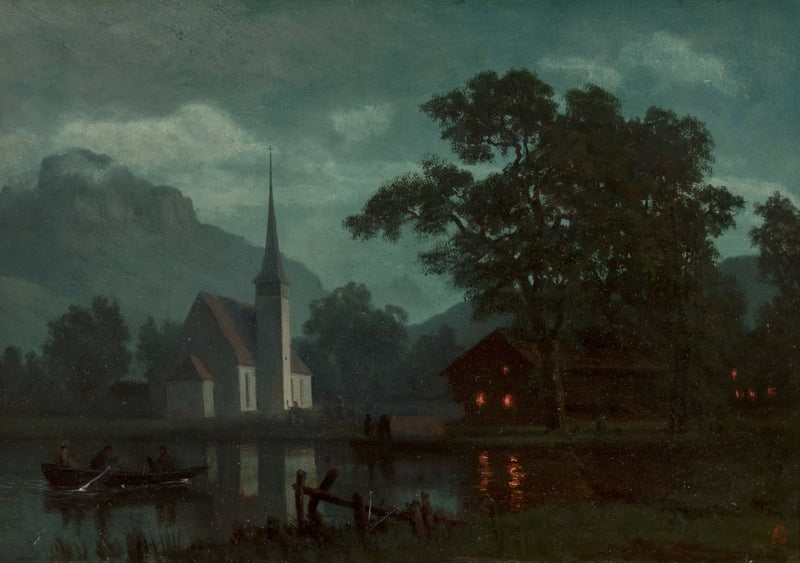 Jezero Čtyřkantonů, Švýcarsko - Albert Bierstadt