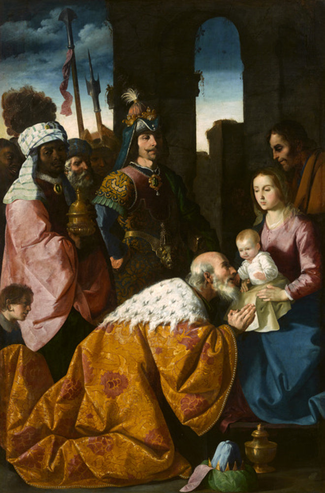 Uctívání tří králů - Francisco de Zurbarán