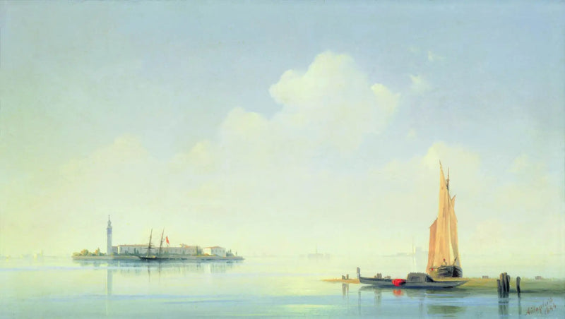 Benátská laguna. Pohled na ostrov San Giorgio. - Ivan Aïvazovskij