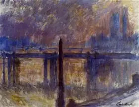 Jehla Kleopatry a most Charing Cross - Claude Monet