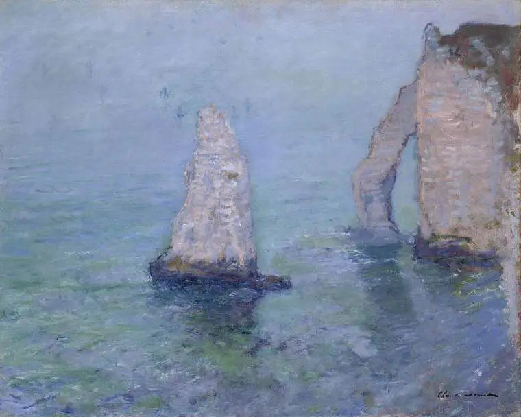 Jehla z křemene a Avalská brána, Étretat - Claude Monet