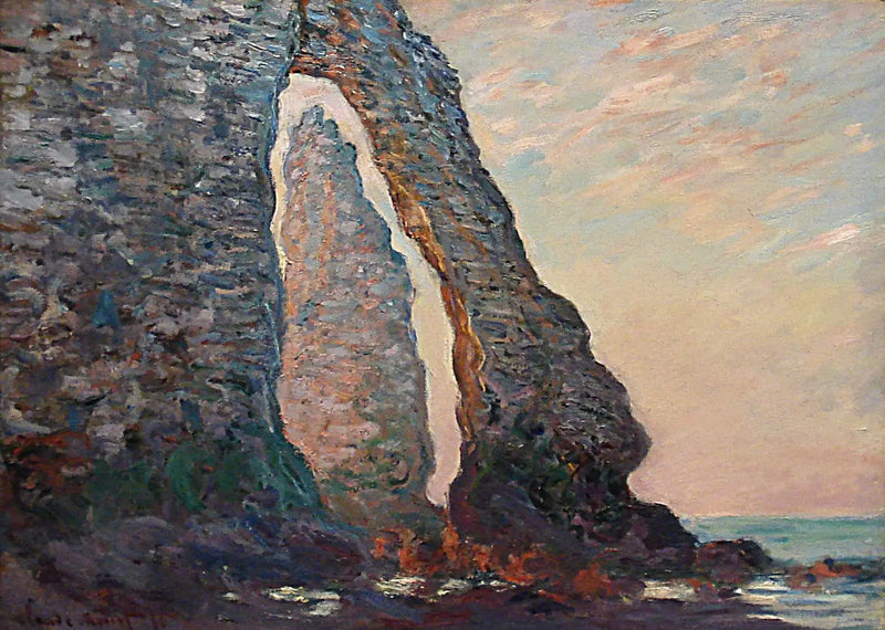 Jehla viděná skrz Avalskou bránu - Claude Monet