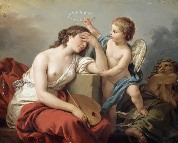 L'Amour des arts konzola malířství zridicálních a znepřátelených písem svých nepřátel - Louis Jean François Lagrenée