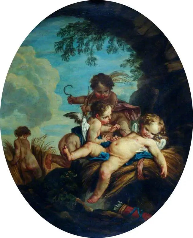 Láska žně (Kupidín žnec) - François Boucher