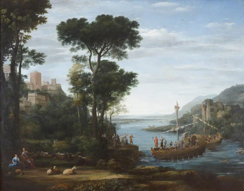 Příchod Eneáa do Pallantea - Claude Lorrain