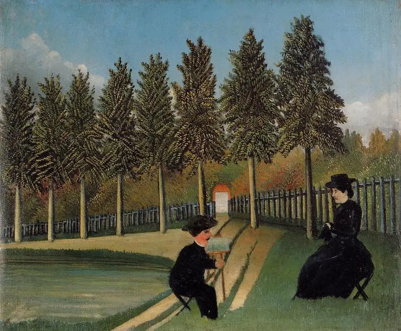 Umělec malující svou ženu - Henri Rousseau