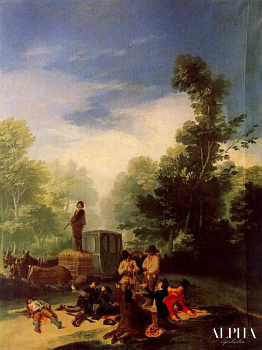 L'Attaque de la diligence - Francisco de Goya - Reproductions de tableaux et peintures haut de gamme