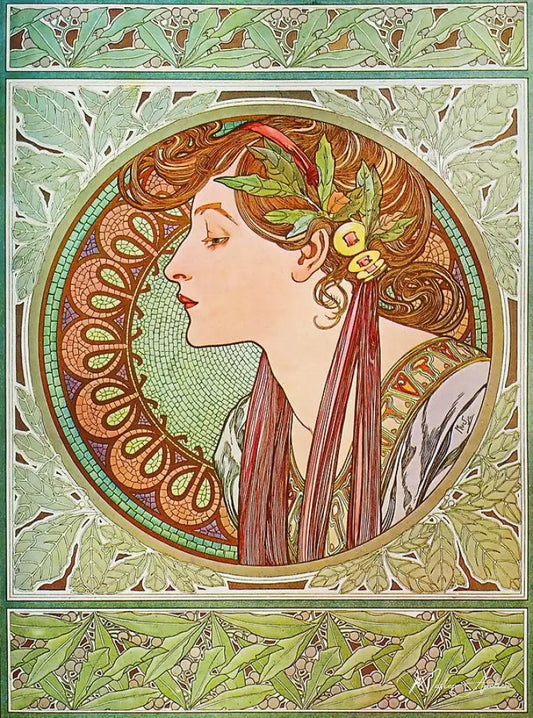 Laurel - Mucha - Reproductions de tableaux et peintures haut de gamme