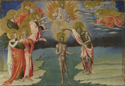 Le Baptême du Christ: Panneau de la Prédelle - Giovanni di Paolo - Alpha Reproduction