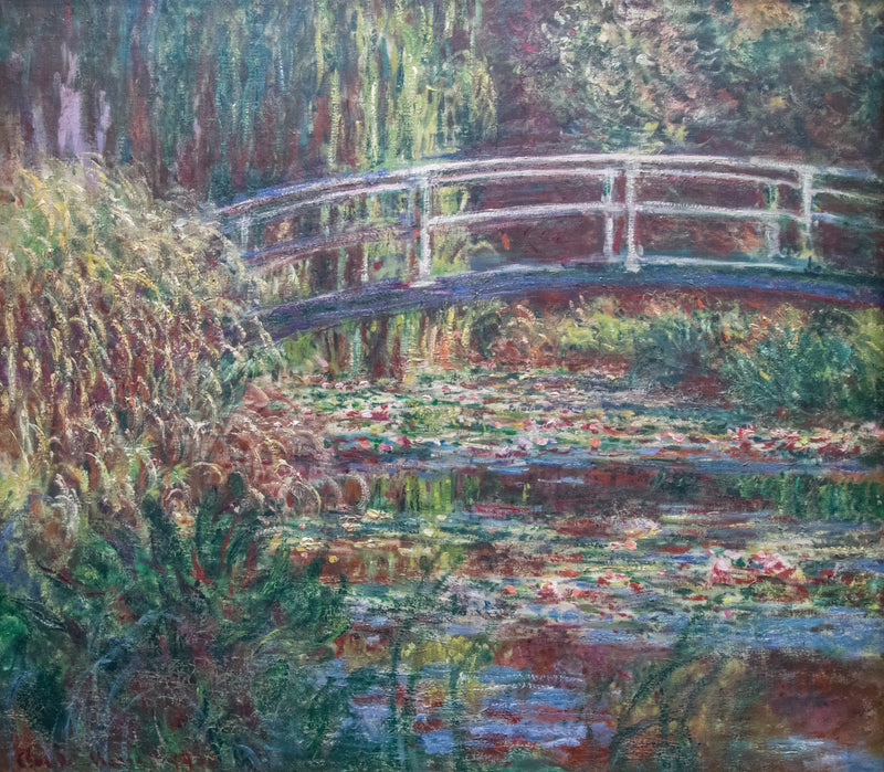 Jezírko s lekníny, Růžová harmonie - Claude Monet