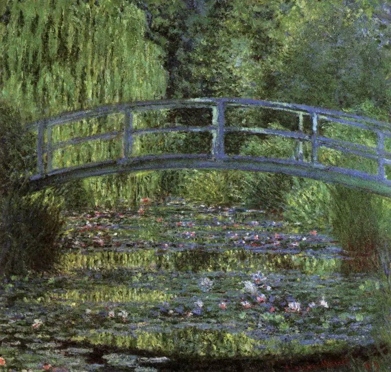 Jezírko s lekníny, zelená harmonie - Claude Monet
