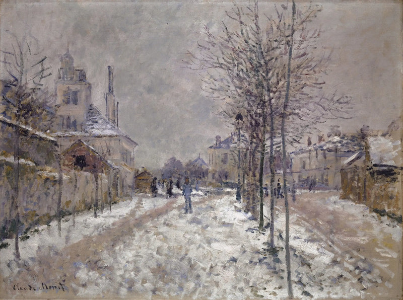 Boulevard de Pontoise v Argenteuil, sníh - Claude Monet