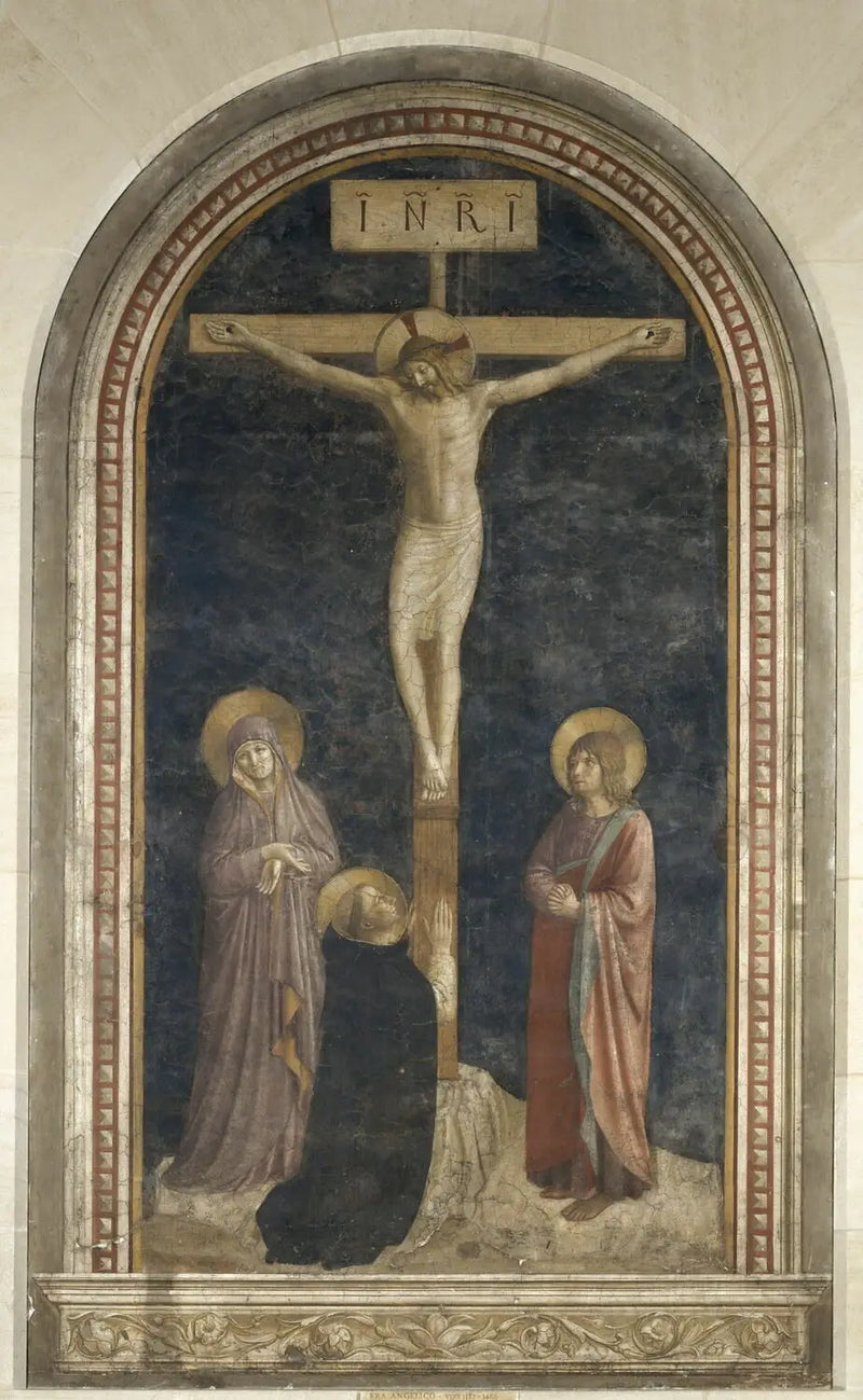 Calvárie se svatým Dominikem v modlitbě - Fra Angelico
