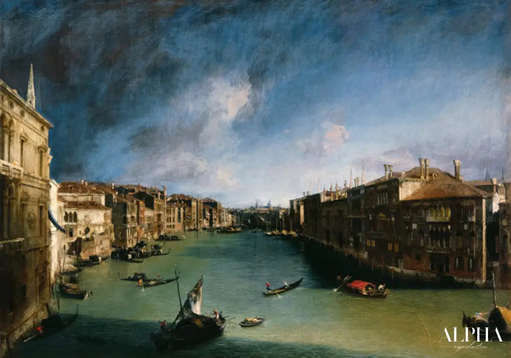 Le Canal Grande du Palazzo Balbi contre des Rialto - Giovanni Antonio Canal - Reproductions de tableaux et peintures haut de gamme