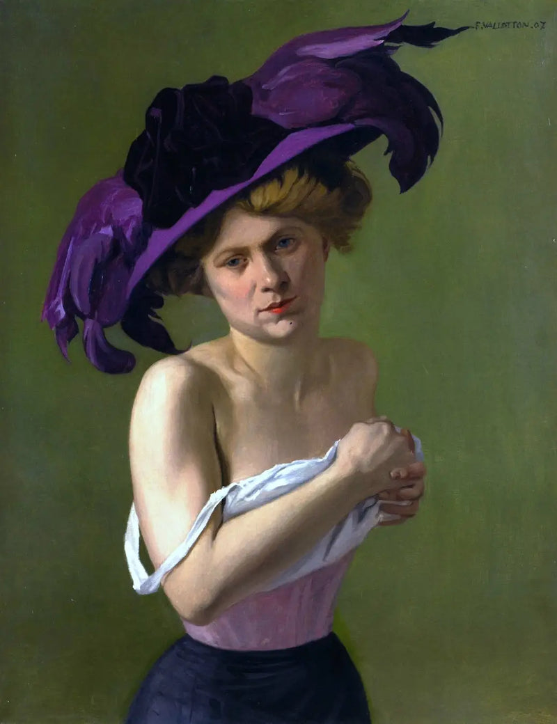 Fialový klobouk - Félix Vallotton